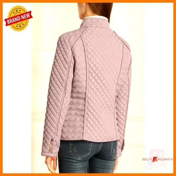 Quilted Puffer Jacket Lightweight Stand Collar Chic Minimal Winter Coat